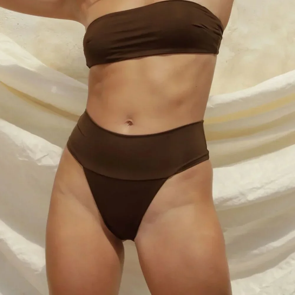 FP‎ x Toast Swim Signature Banded Waist Bikini Bottom in Nectarine Rib S NWT - Picture 4 of 8